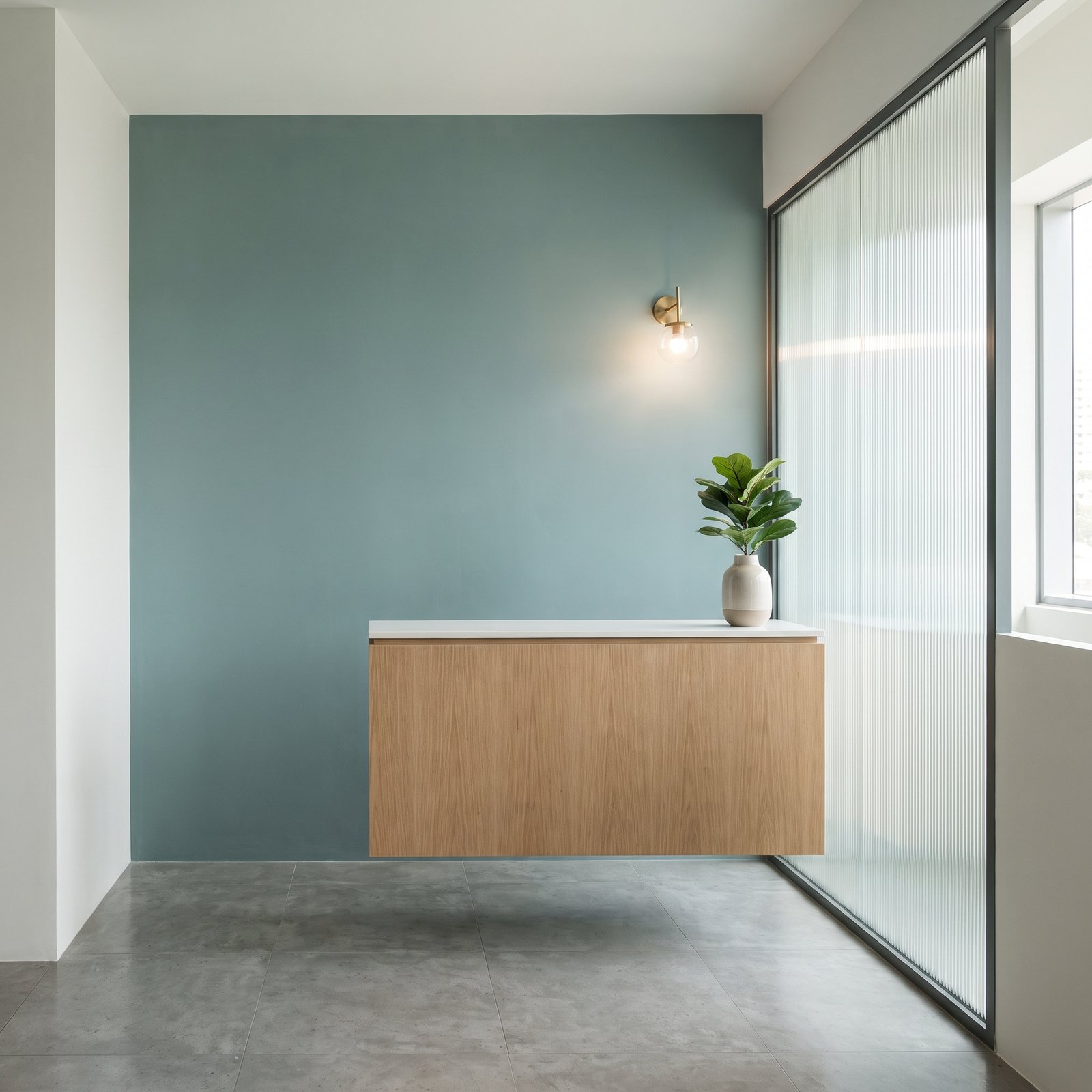 Office reception wall